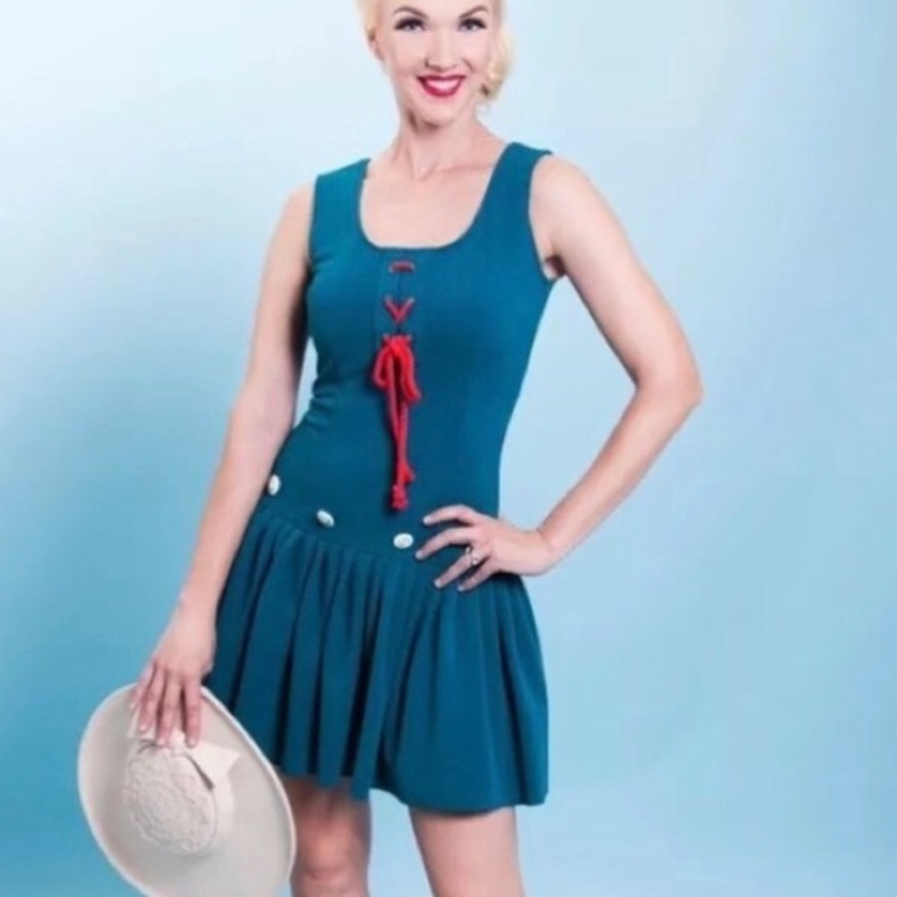 Tatyana Ship Shape Dress nautical retro pinup plus